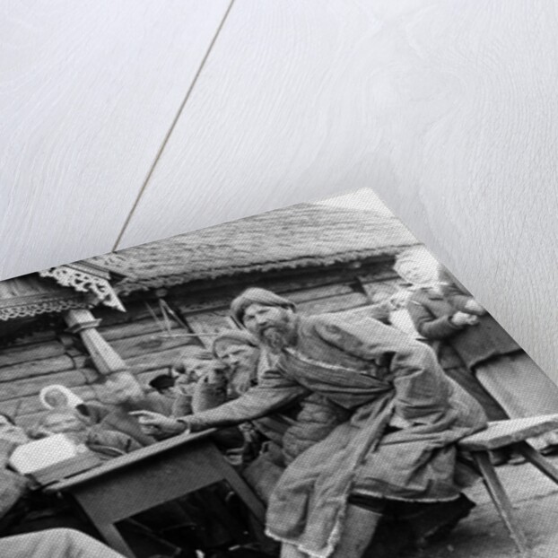 Meeting of Russian Peasant Elders in a Mirskoi Skhod by Russian Photographer