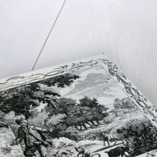 Alexander Selkirk on the Island of Juan Fernandes, published in 'Drakes Voyages', 1780 by English School