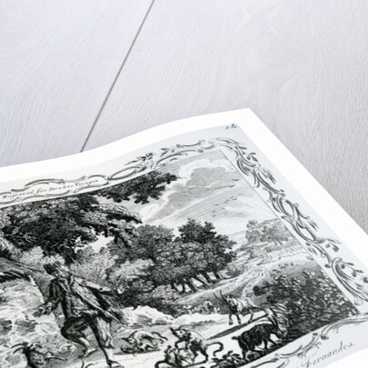 Alexander Selkirk on the Island of Juan Fernandes, published in 'Drakes Voyages', 1780 by English School