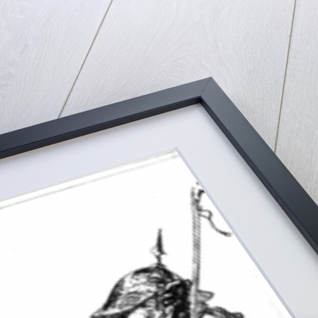 La Fontaine Renewed, Prussian Wolf disguised as a shepherd to guard German sheep by Honore Daumier