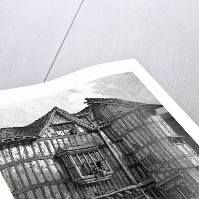 Home of Dick Whittington, South East View of the Old House lately standing in Sweedon's Passage, Grubb Street, 1811 by John Thomas Smith