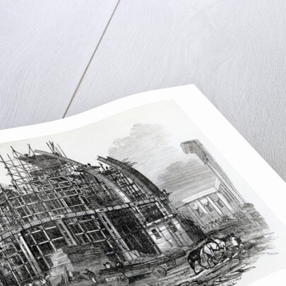 The New Reading-Room at the British Museum, in course of construction by English School