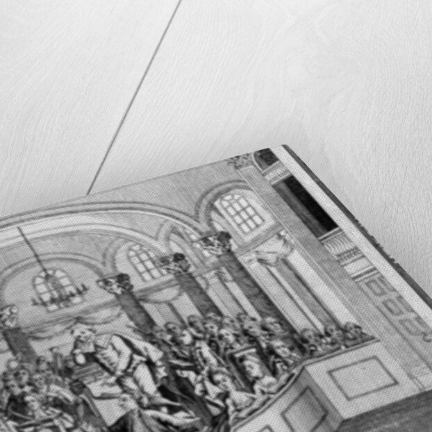 Mr. Garrick delivering his Ode at Drury Lane Theatre, on dedicating a building and erecting a statue to Shakespeare, 1769 by John Lodge