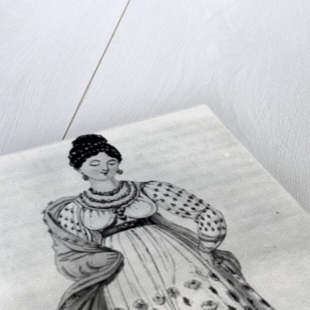 A lady of Lima in her wedding dress by English School