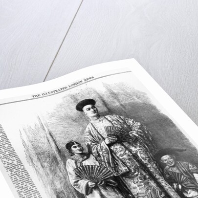 The Chinese Giant, Chang, with his wife and attendant dwarf, published in 'The Illustrated London News', September 30 1865 by English School