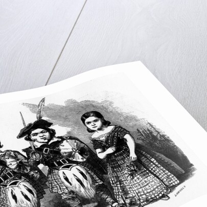 The Highland Dwarfs, published in 'The Illustrated London News', May 30 1846 by Ebenezer Landells