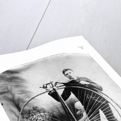 Young Man with a Penny-Farthing, c.1870s by English Photographer