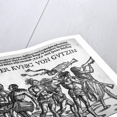 Der Kunig von Gutzin, print made by Georg Glockendon, 1511 by Hans Burgkmair