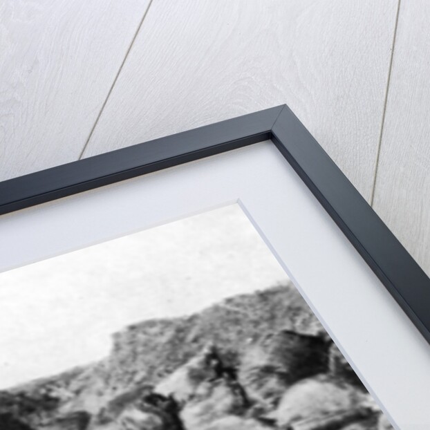 Enemies in the same trench during WWI, French and German soldiers seperated only by a wall of sandbags by French Photographer
