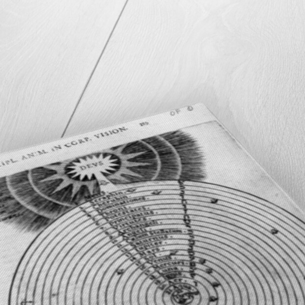 Construction of the cosmos, from Robert Fludd's 'Utriusque Cosmi Historia', 1619 by English School