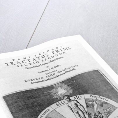 Construction of the cosmos, from Robert Fludd's 'Utriusque Cosmi Historia', 1619 by English School