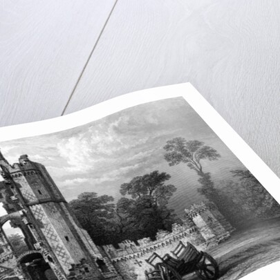 Remains of Nether Hall, near Harlow, Essex by William Henry Bartlett