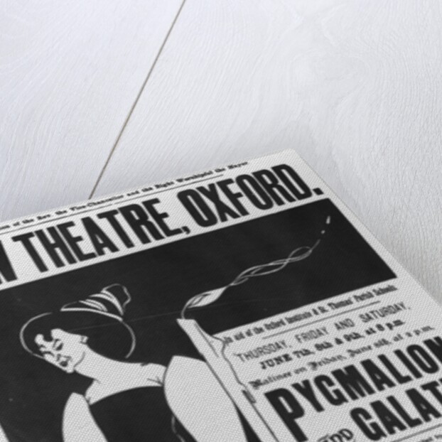 Poster for a production of 'Pygmalion and Galatea' at the New Theatre, Oxford, June 7-9 1894 by James Hearn
