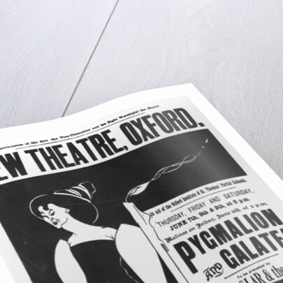Poster for a production of 'Pygmalion and Galatea' at the New Theatre, Oxford, June 7-9 1894 by James Hearn