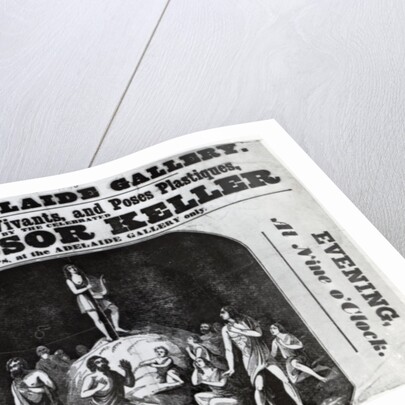 Handbill advertising 'Professor Keller's Grand Tableaux Vivants', c.1846 by English School