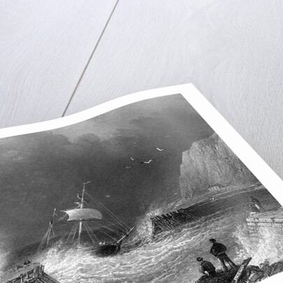 Mary-Port Pier, c.1840-50 by William Henry Bartlett