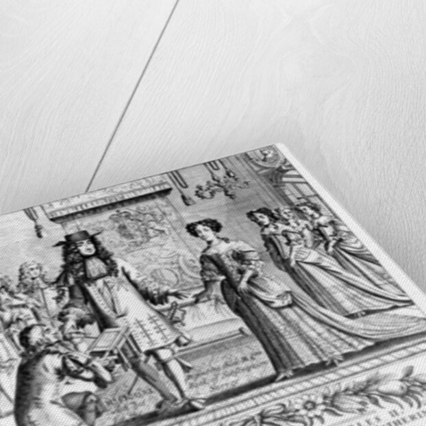 John Ogilby presenting his subscription list for 'Britannia' to the King and Queen by English School