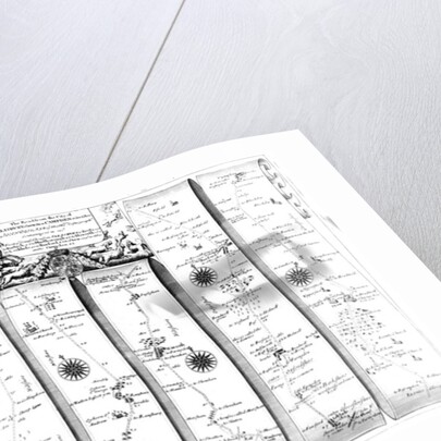 The road from the city of Salisbury to Campden, from Ogilby's 'Britannia', 1675 by John Ogilby