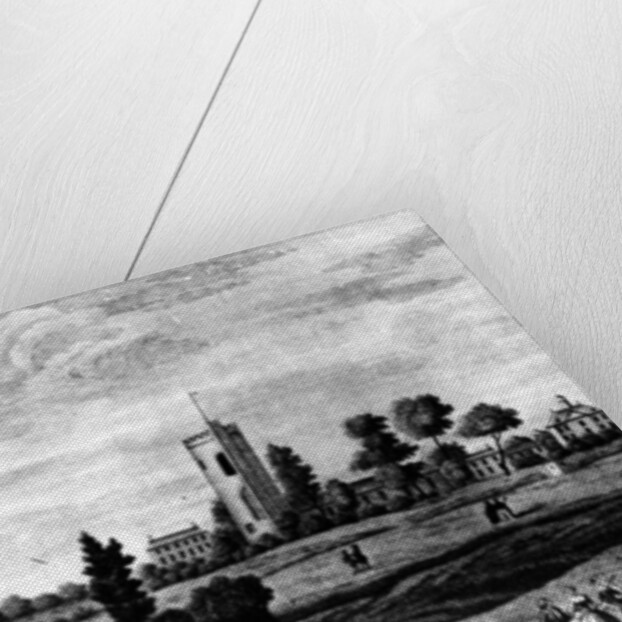 The South View of Barnes, printed by Henry Overton by English School