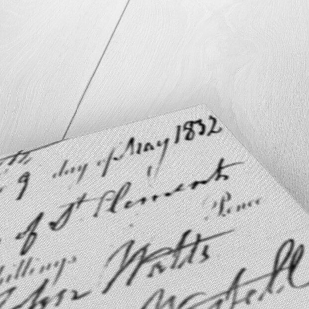 Reciept of payment received by Sir Jonathan Miles' asylum at Hoxton House, 1832 by English School