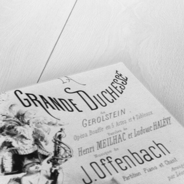 Cover for the piano and singing parts of 'La Grande Duchesse de Gerolstein' by J. A. A. Pastelot