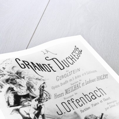 Cover for the piano and singing parts of 'La Grande Duchesse de Gerolstein' by J. A. A. Pastelot