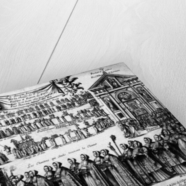 Procession of the Shrine of St. Germain and others from the Abbey of Saint-Germain-des-Prés to the Church of Saint-Sulpice, Paris, c.1652 by Nicolas Cochin