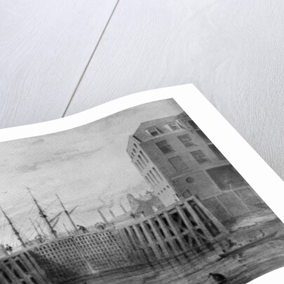 Entrance to the Limehouse Dock, 1850 by Thomas Hosmer Shepherd