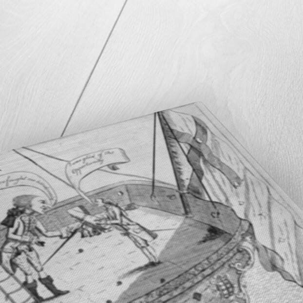 Count de Grasse delivering his Sword to the Gallant Admiral Rodney, print made by Thomas Colley, 1782 by English School