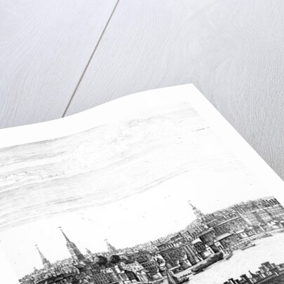 View of Old London Bridge by English School