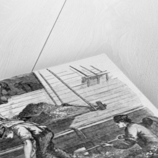 Ballast-heavers at work in the Pool by English School