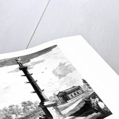 A View from Capt. Grenville's Monument to the Grecian Temple, Stowe House Gardens by Jean Baptiste Claude Chatelain