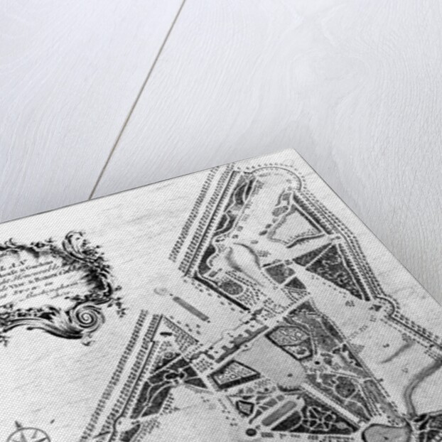 A Plan of the House and Gardens at Stowe, Buckinghamshire by Johann Sebastien Muller