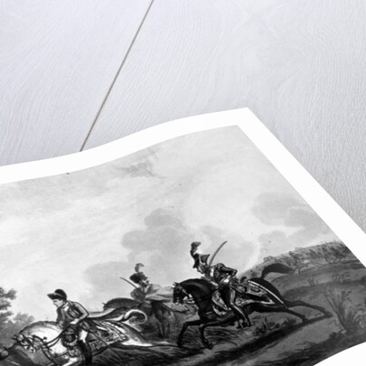 Flight of Bonaparte from the Field of Waterloo accompanied by his Guide, 1816 by George Cruikshank