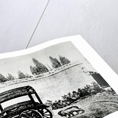 Mozart's coffin followed by a dog, c.1791 by Anonymous Anonymous