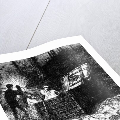 The Gold Bug, illustration to the story by Edgar Allan Poe, 1884 by Robert Swain Gifford