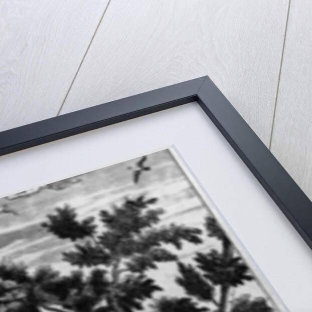 A keeper choosing out of the herd a fat buck to be shot and run down by English School