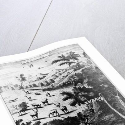 The Harbourer with the blood hound for harbouring the stagg by English School