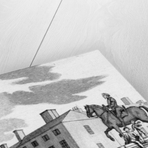 William Stroud, 'A Man whipped at the Cart's Tail for petit Larcenry from Charing Cross to the Horse Guards', engraved for the Tyburn Chronicle by (after) English School