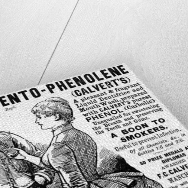 Advertisement for Calvert's Dento-Phenolene, c.1890s by English School