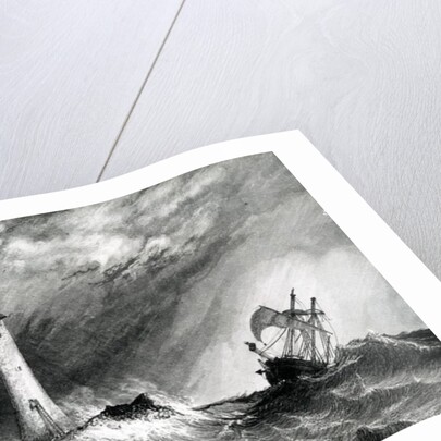 Eddystone Lighthouse, print made by W.B. Cooke, 1836 by William Clarkson (after) Stanfield