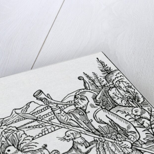 Of hym that togyder wyll serve two maysters by (after) German School