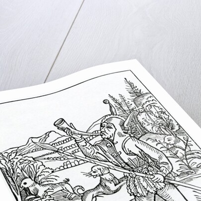 Of hym that togyder wyll serve two maysters by (after) German School