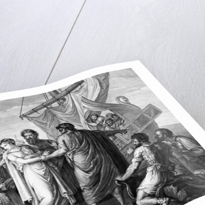 The anger of Achilles for the loss of Briseis, engraved by Domenico Cunego, 1764 by Gavin (after) Hamilton