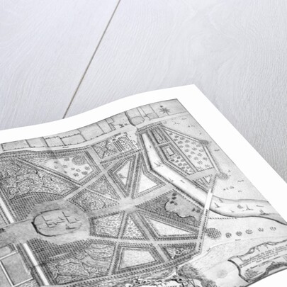 A Map of the Royal Palace and Gardens of Kensington, London, 1736 by John Rocque