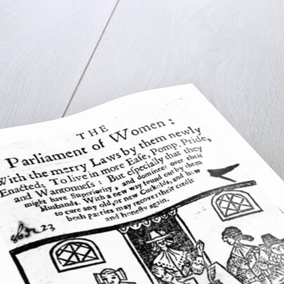 Title Page for 'The Parliament of Women', 1656 by English School