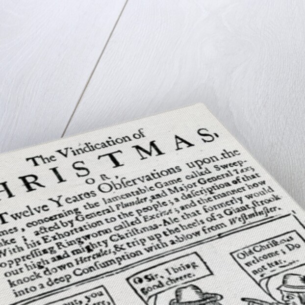 The Vindication of Christmas, 1653 by English School