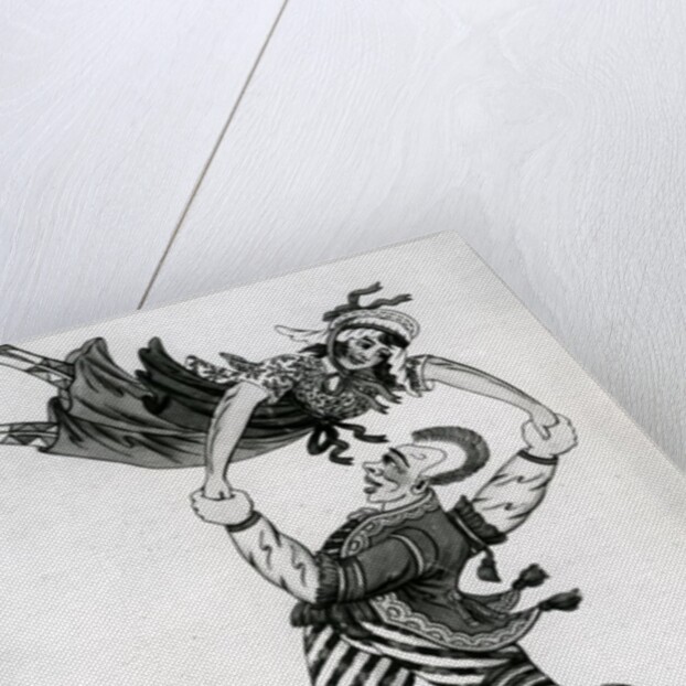 Trick in the Comic Dance in Mother Goose - Mr Grimaldi & Mr Bologna, print made by O'Keeffe, c.1805 by (after) English School