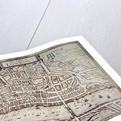 Map of 'the Cittie of London', 1633 by Augustus Ryther