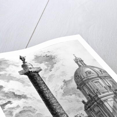 View of Trajan's Column and the Church of SS Nome di Maria by Giovanni Battista Piranesi